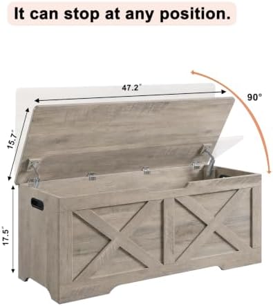 timberer 47.2" storage chest, wooden storage bench, entryway, close-up detail