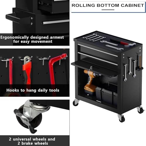 8-drawer high capacity rolling tool box with wheels,rolling, package contents
