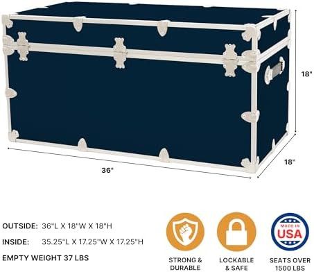 rhino classic xxl storage trunk, college dorm chest shown in use