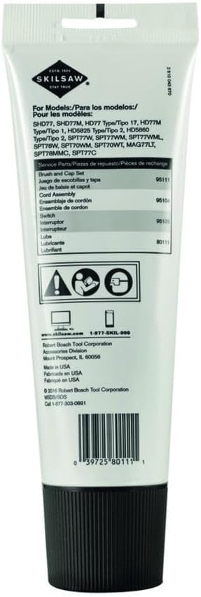 SKIL Worm Drive Saw Lubricant, Black- 80111 | Gear Protection | Smooth Operation | Reduces Friction | High Performance | Maintenance Formula | OEM Quality