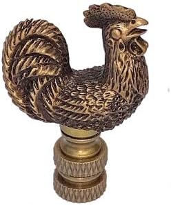 Antique Brass Decorative Rooster Lamp Shade Finial