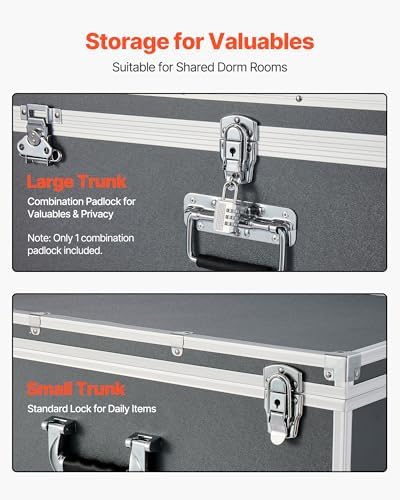 vevor storage trunk, set of 2, wooden suitcase, package contents