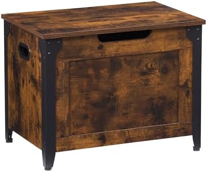 gaomon 23.6" storage chest, storage bench with safety, side view