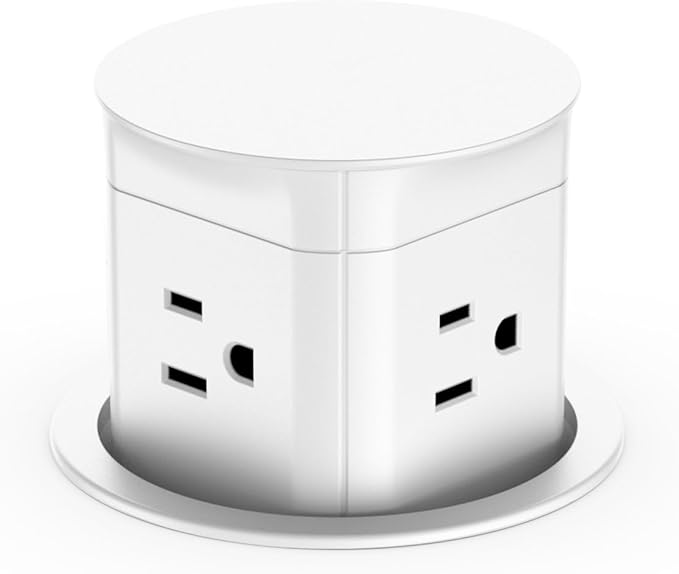 Jgstkcity Pop Up Outlet for Countertop, Flush Mount Tamper Resistant Space by Jgstkcity
