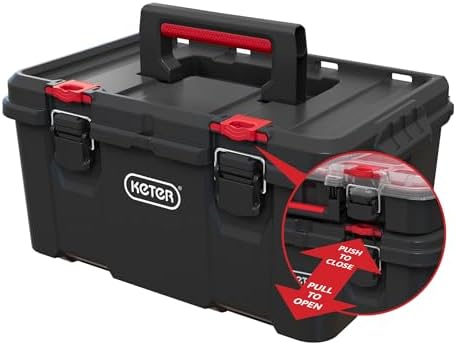 keter stack n' roll modular diy toolbox, stackable, side view