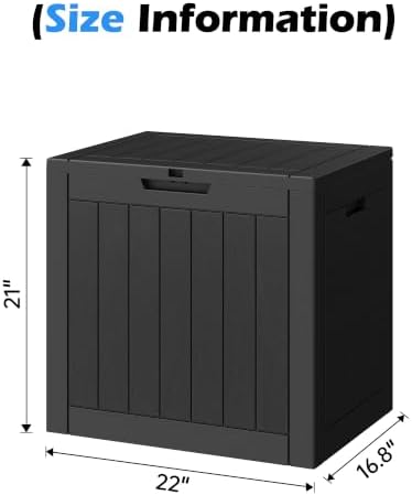 outdoor storage box waterproof, 32 gallon deck box shown in use