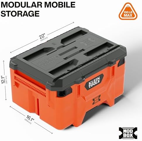 klein tools 54200mbx modbox medium deep tool box shown in use