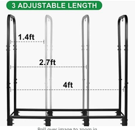 firewood rack stand 4ft heavy duty logs holder on a desk or shelf