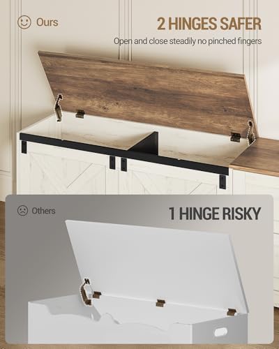 hzuaneri 59" farmhouse storage chest with 2 drawers, package contents