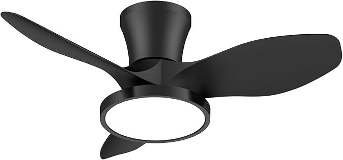 ocioc Quiet Ceiling Fan with LED Light DC motor 32 inch Large Air Volume Remote by ocioc