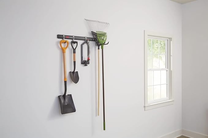 Rubbermaid FastTrack Garage Storage Utility Hooks 5 Piece Black All in One Rail - Image 10