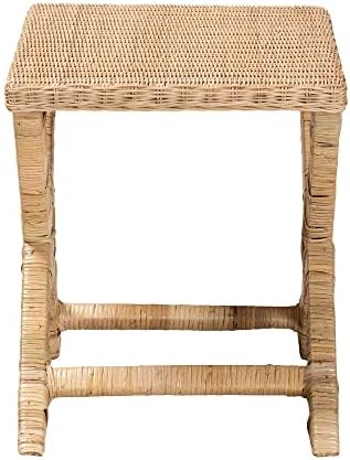 bali & pari farica modern bohemian natural rattan showing dimensions