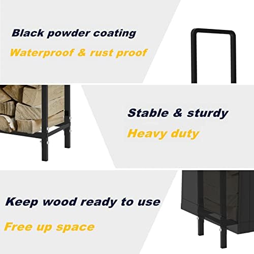 walmann 8ft firewood rack with cover, heavy duty, package contents