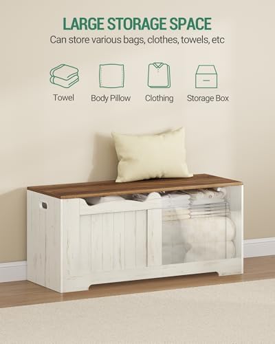 hzuaneri 43 inches farmhouse storage chest | 55, side view