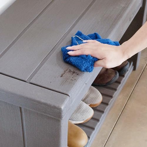 step2 lakewood boot bench, functional entryway rack, shoe showing dimensions