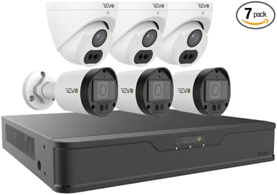 Revo Hybrid 8CH 4K Security System, 2TB Video Surveillance Grade HDD, 6X 4K by Revo