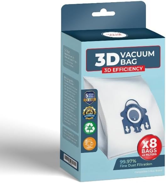 Compatible With Miele 10123210 Dust Bag, Type GN, 8 Bags & 2 Filters by Unknown