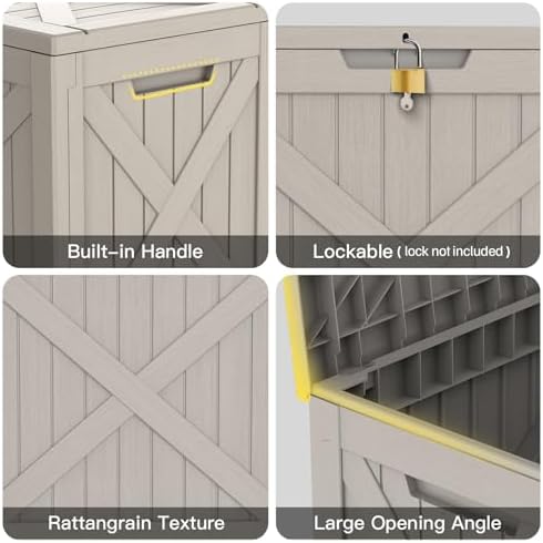 mars villa deck box, waterproof outdoor storage box, package contents