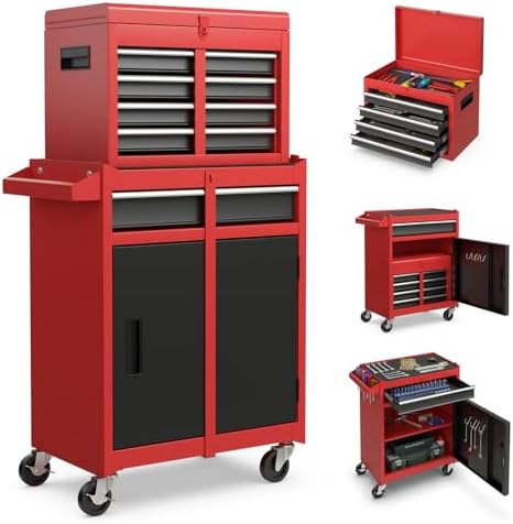 tangzon rolling tool chest, 2-in-1 large capacity tool, main product view