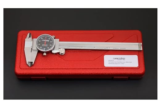 Accusize Industrial Tools 0-6" x 0.001" Dial Caliper, Stainless Steel in Fitted - Image 2
