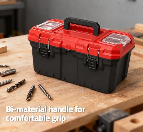 tools box, deep lockable toolbox, 21.73 * 10.87, front angle view