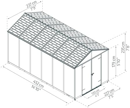 palram - canopia rubicon 8' x 15' x, package contents