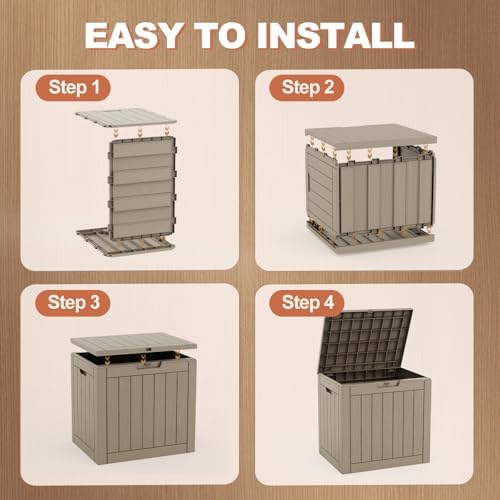 efu outdoor storage box 42 gallon deck box, package contents