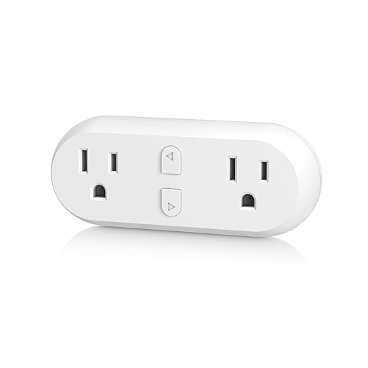 HBN Smart Plug 15A, WiFi&Bluetooth Outlet Extender Dual Socket Plugs Works by HBN