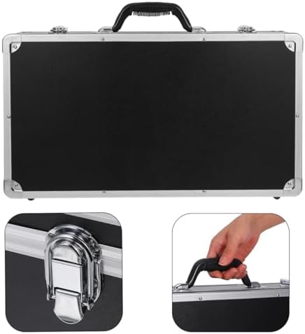 doitool aluminum tool box, hard storage case with showing dimensions