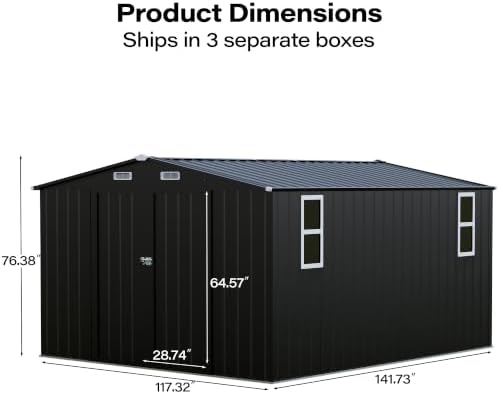 lausaint home 10 x 12 ft outdoor storage on a desk or shelf