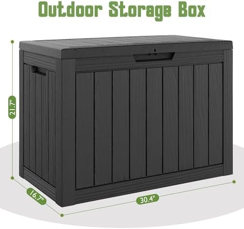outdoor storage waterproof deck box for patio (50, close-up detail