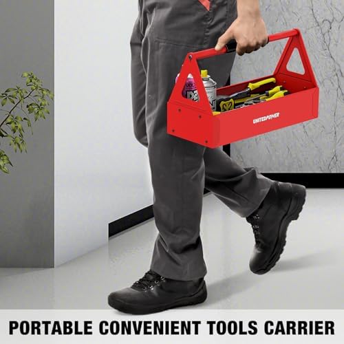 unitedpower handy tool box, portable metal tote tray, package contents