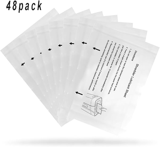 48PACK Paper Shredder Lubricant Sheets - Image 2