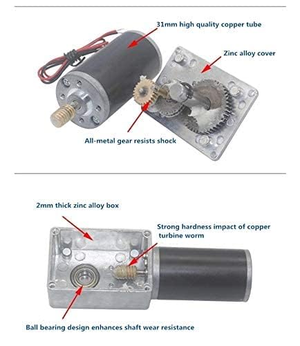 BRINGSMART 12V 16rpm DC Worm Gear Motor 70kg.cm High Torque Turbine Electric - Image 9