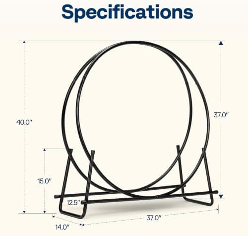 vivohome 40 inches firewood log rack hoop(only rack) on a desk or shelf