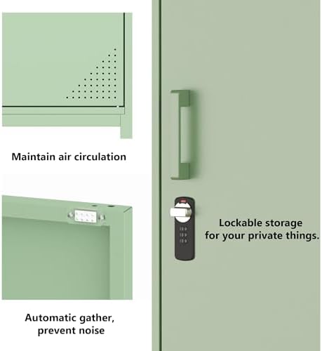 steehoom metal locker storage cabinet lockable 4 tier, side view