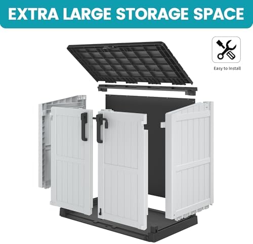 outdoor horizontal storage cabinet box 36 cu ft on a desk or shelf