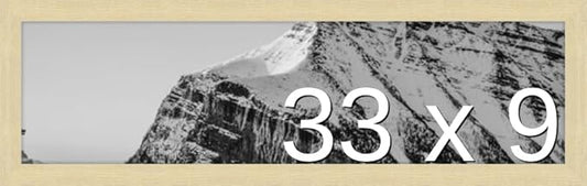 Frame It Easy 33 x 9 Wheat Wood Frame by FrameItEasy