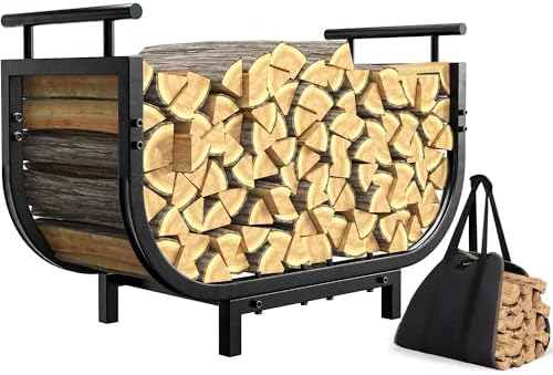 nalone 30 inch firewood rack with carrier bag, main product view