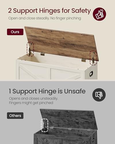 vasagle storage chest with 2 fabric drawers, 15.7 on a desk or shelf
