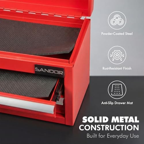 mini tool box - metal tool chest with, package contents