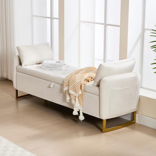 48" end of bed bench, modern storage bench, package contents