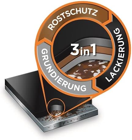 Alpina 300 ml Metallschutz-Lack, 3in1 Direkt auf Rost, RAL 7016 Anthrazitgrau Glänzend