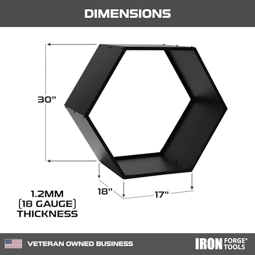iron forge tools firewood rack, 30 inch hexagon shown in use