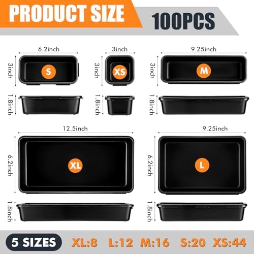 funnymoom 100 pack tool box organizer storage drawer shown in use