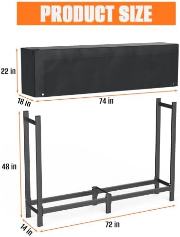 torack heavy duty 48 in/4 ft firewood rack, close-up detail