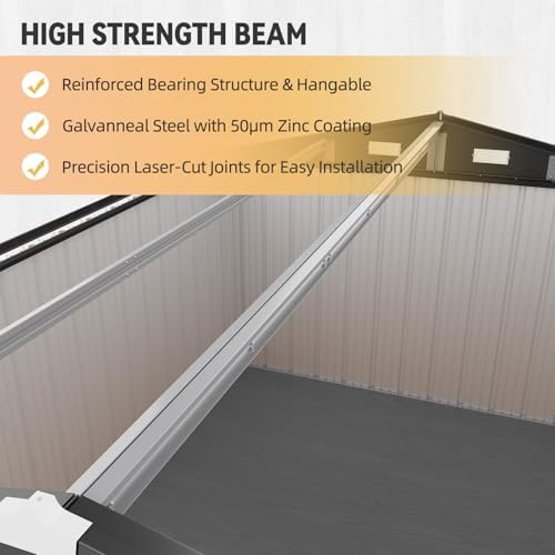 aoxun 10x12ft shed with floor galvanized steel outdoor, package contents