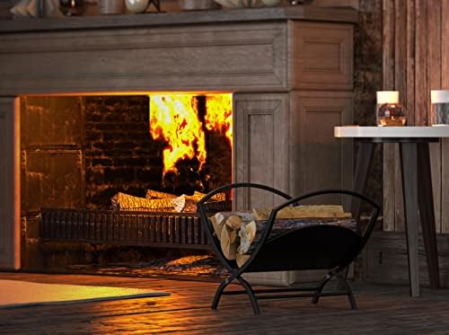 fire beauty folding firewood rack indoor outdoor log on a desk or shelf