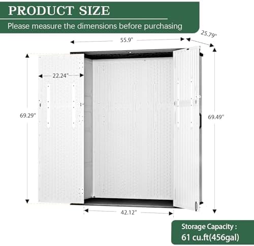 outdoor storage shed resin waterproof storage cabinet for shown in use