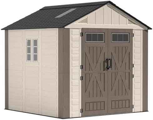 8x8 ft outdoor storage shed with floor, large, view 9